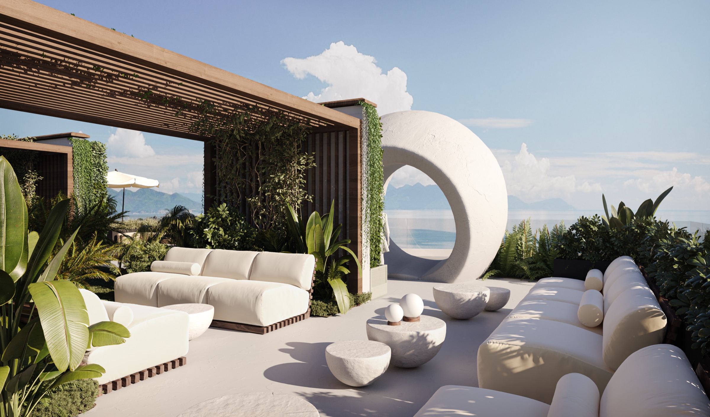 Rooftop view from the penthouse